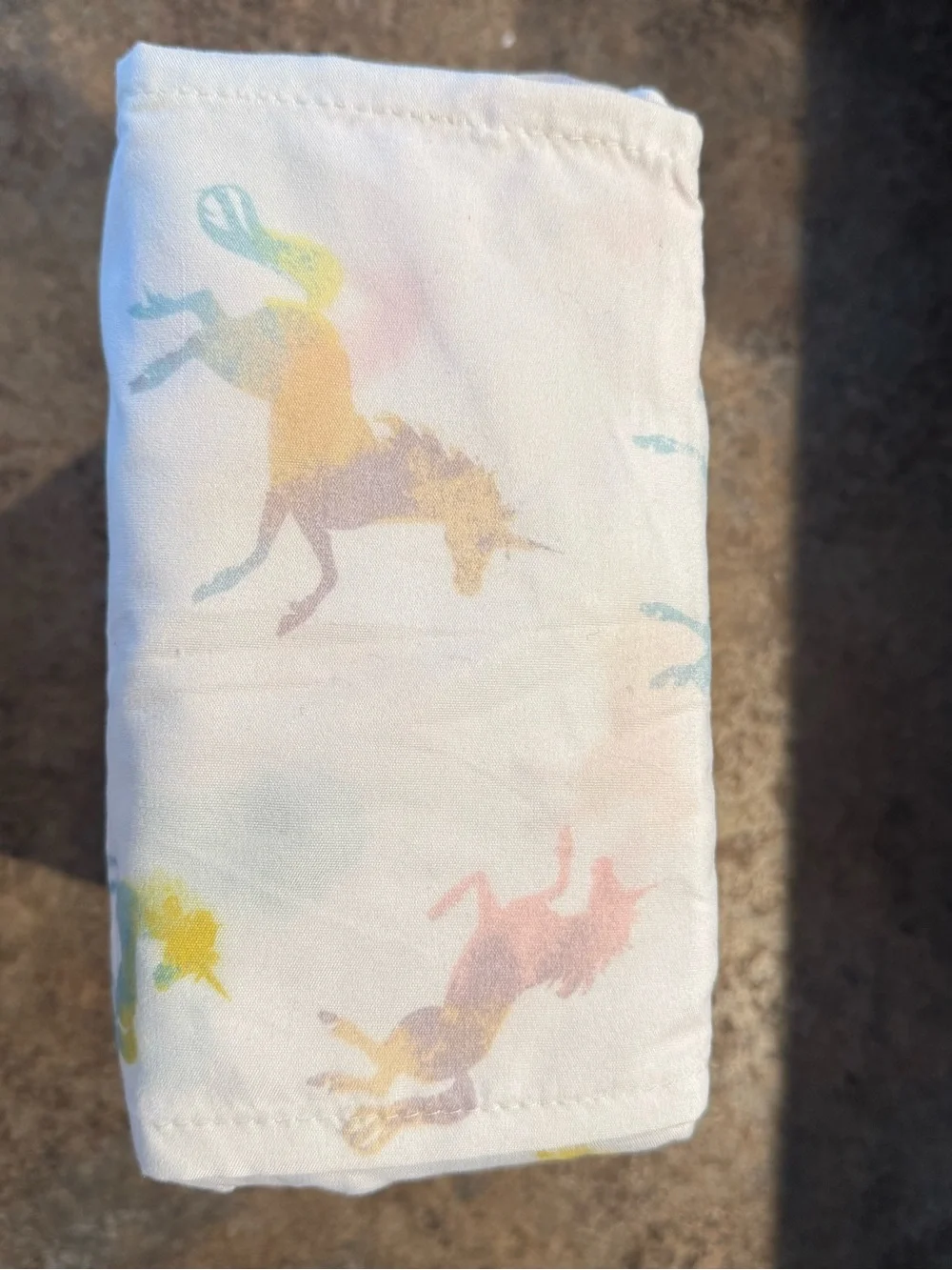 4 piece full size rainbow unicorn kids sheet set